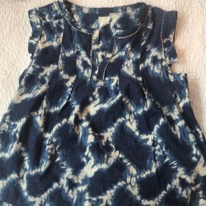 J Crew batik sleeveless cotton top
